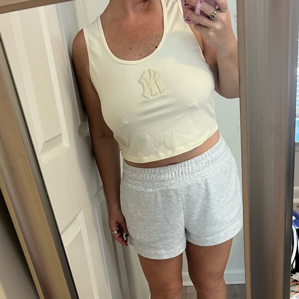 New York Yankees Cream Crop Top